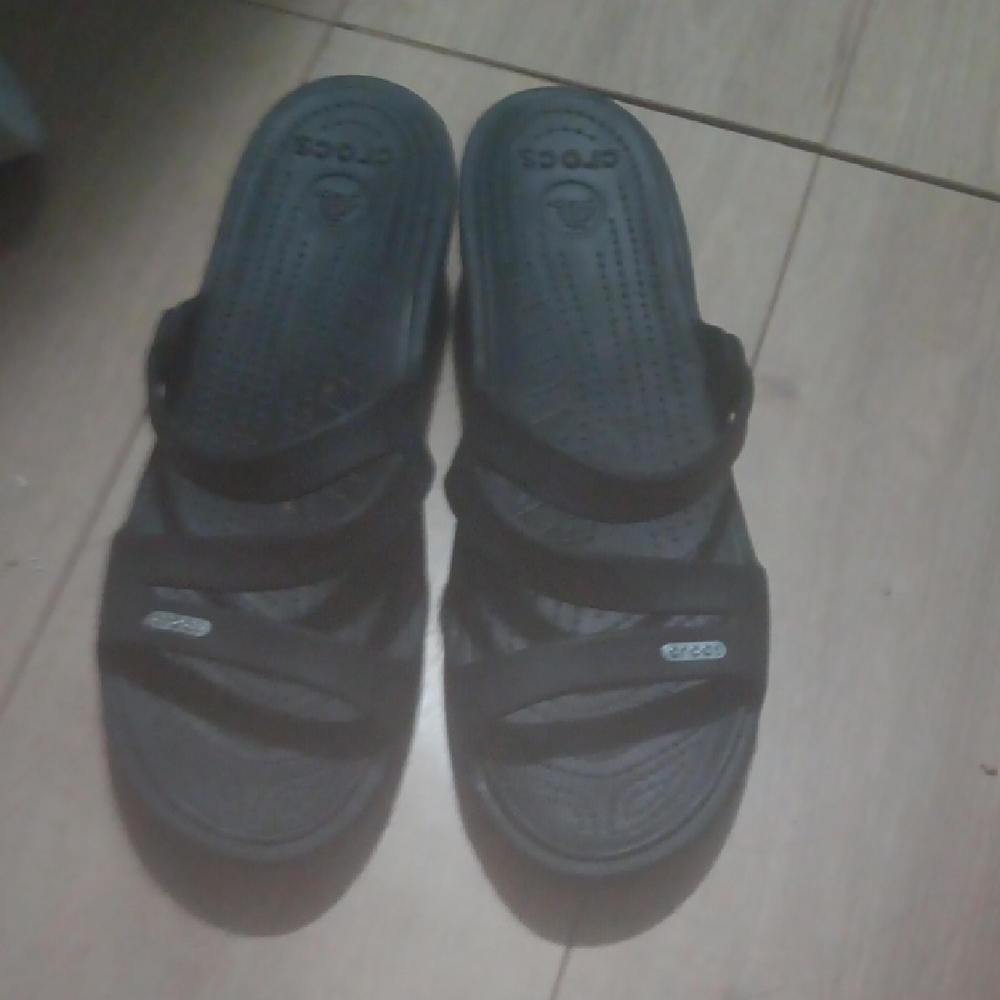 CROCS Black Sandals Comfortable Slip-On Design